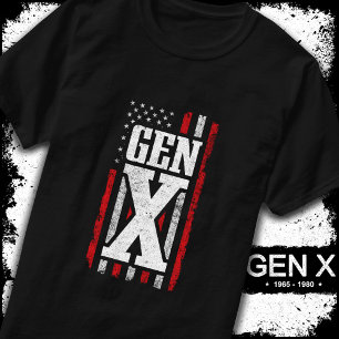 Camiseta Geração X Gen Xer Orud American Flag Gen X