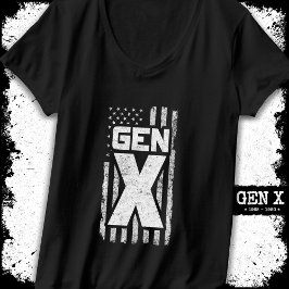 Camiseta Geração X Gen Xer Orud American Flag Gen X