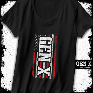 Camiseta Geração X Gen Xer Orud American Flag Gen X