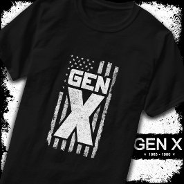 Camiseta Geração X Gen Xer Orud American Flag Gen X
