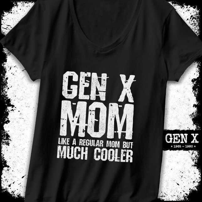 Camiseta Geração X Mãe General Xer Mãe 60 anos 70 e 80 Mãe  (Criador carregado)