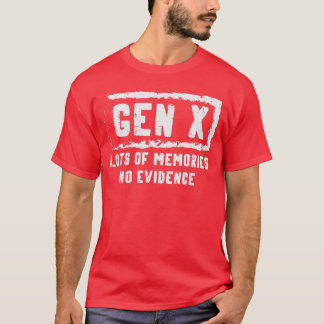 Camiseta Geração X Muitas Memórias Sem Evidências Dito Dive