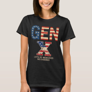 Camiseta Geração X Muitos Lembrados Sem Evidências Divertid