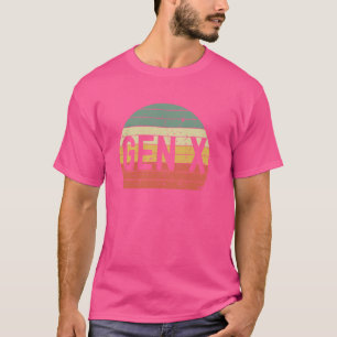 Camiseta Geração X orgulhosa Geração X orgulho retro pôr do