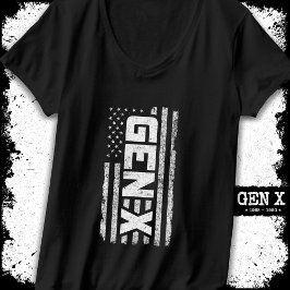 Camiseta Geração X Orud Gen Xer American Flag Gen X