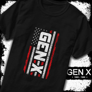 Camiseta Geração X Orud Gen Xer American Flag Gen X