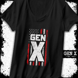 Camiseta Geração X Orud Gen Xer American Flag Gen X
