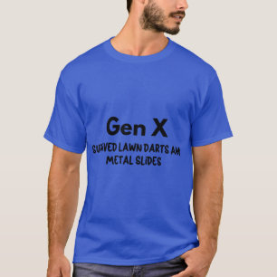 Camiseta Geração X Sobreviveu a Dardos de Gramado e Deslize