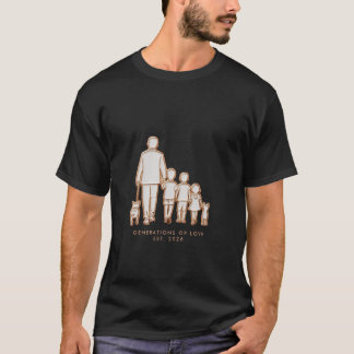 Camiseta Gerações Personalizadas de Amor Família e Animais