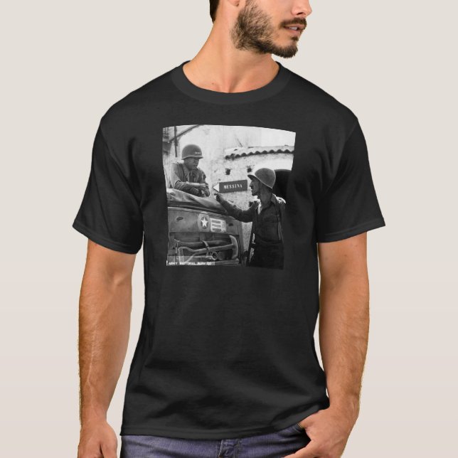 Camiseta Geralmente George S. Patton e coronel Lyle Bernard (Frente)