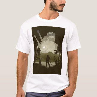 Camiseta Geralt, o Testemunhador - Poster de arte da ilusão