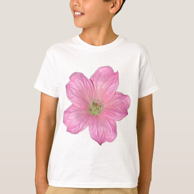 Camiseta Gerânio rosa (Frente)