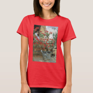 Camiseta Gerânios por Childe Hassam, Impressionismo Vintage
