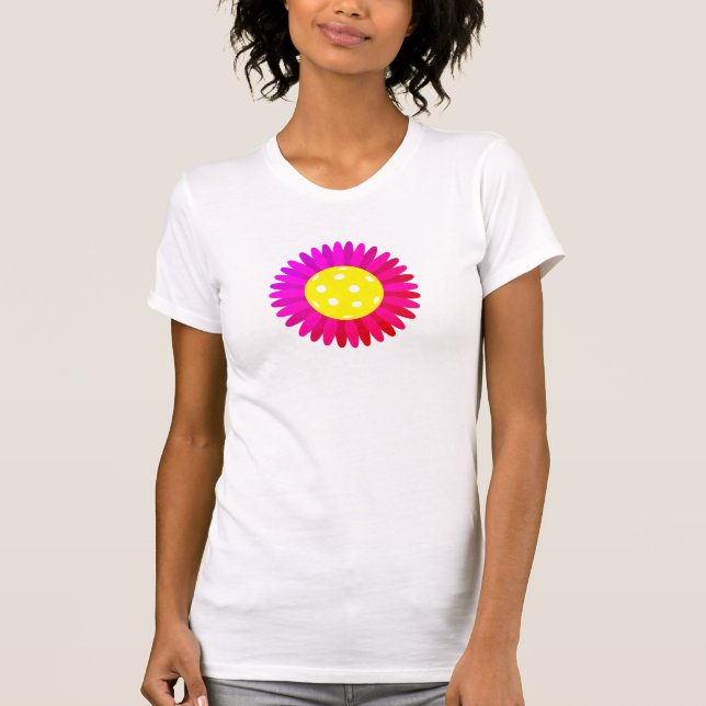 Camiseta Gerbera Jogador de Pickleball (Frente)