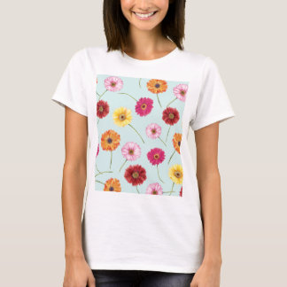 Camiseta Gerbera,pink,red,orange,yellow 