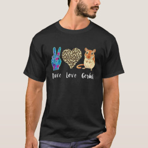 Camiseta Gerbil Adora Paz Leopardo Deserto do Coração Roden