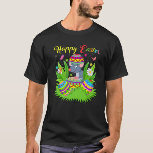 Camiseta Gerbil Amante de os animais Páscoa Floral Ovo Eng