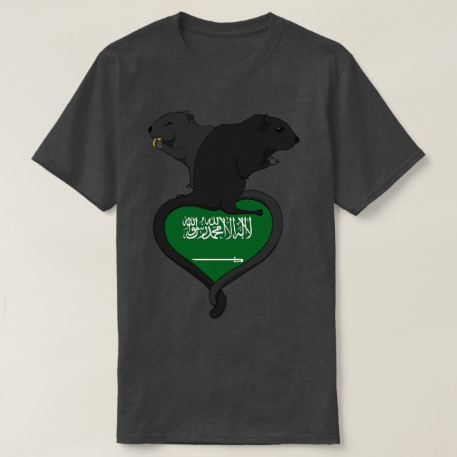 Camiseta Gerbil Arábia Saudita escuro (Frente do Design)
