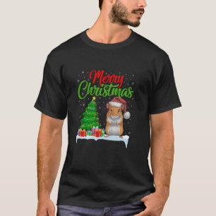 Camiseta Gerbil Christmas Tree Lights Funny Xmas Gerbil Lov