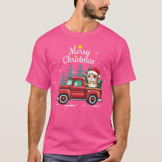 Camiseta Gerbil Christmas Truck Xadrez Engraçado Árvore de