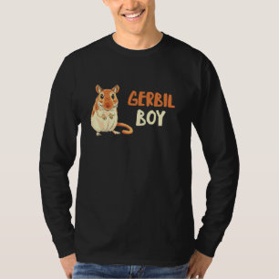 Camiseta Gerbil Menino Rato de Areia Animal Roedor Rato Ger