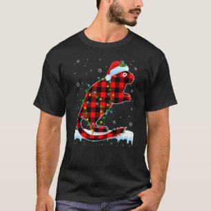 Camiseta Gerbil Natal Santa Hat Bons Animais Gelados Xmas L