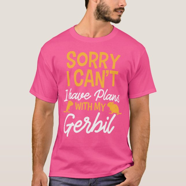 Camiseta Gerbil Planeja Cotação Engraçada (Frente)