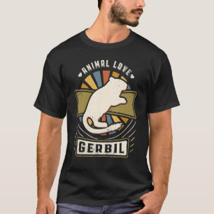 Camiseta Gerbil Vintage Classic Retro Animal