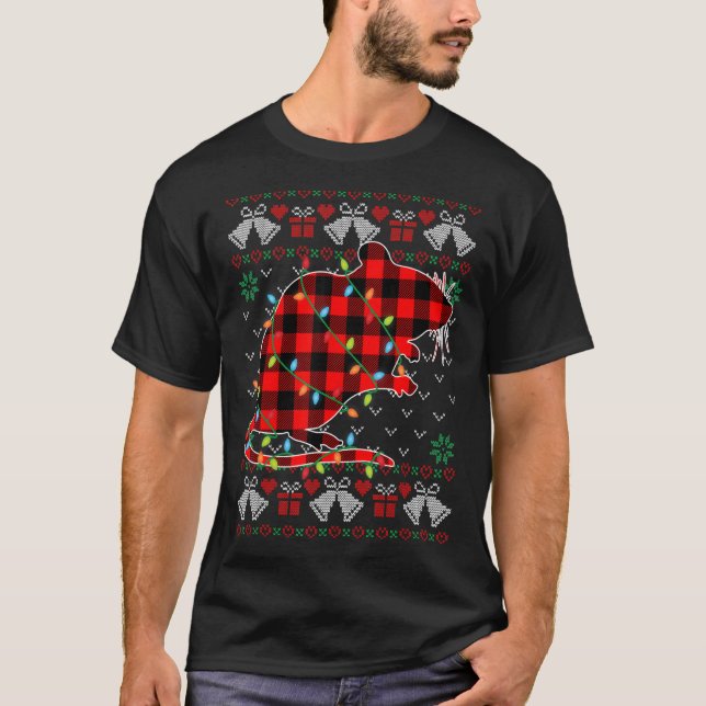 Camiseta Gerbil Xmas Luzes Feias De Natal (Frente)