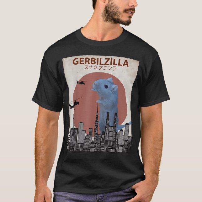 Camiseta Gerbilzilla Gerbil Divertido Para Gerbil (Frente)