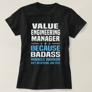 Camiseta Gerenciador de engenharia de valor