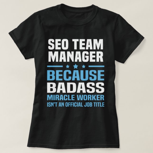 Camiseta Gerenciador de Equipe do SEO (Frente do Design)