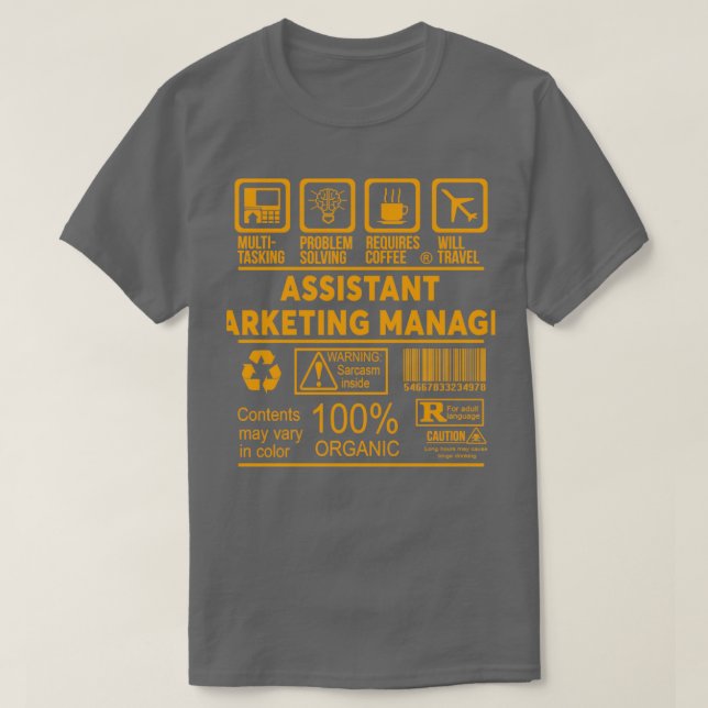 CAMISETA GERENCIADOR DE MARKETING ASSISTENTE NICE DESIGN 20 (Frente do Design)