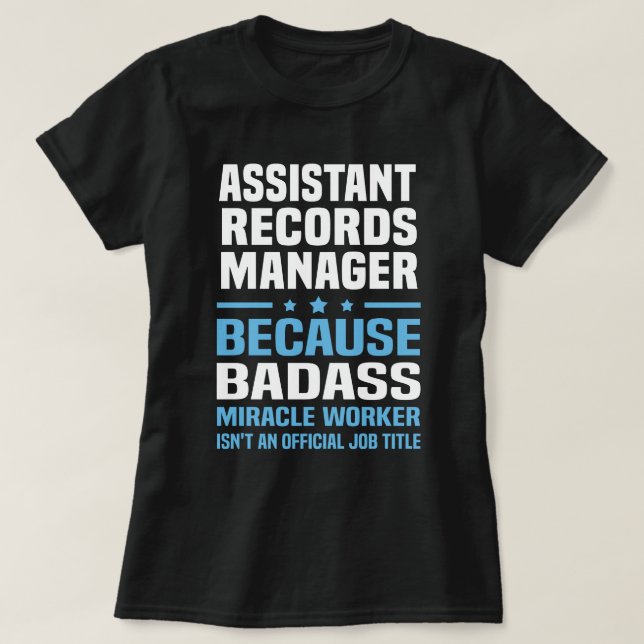 Camiseta Gerenciador de Registros do Assistente (Frente do Design)