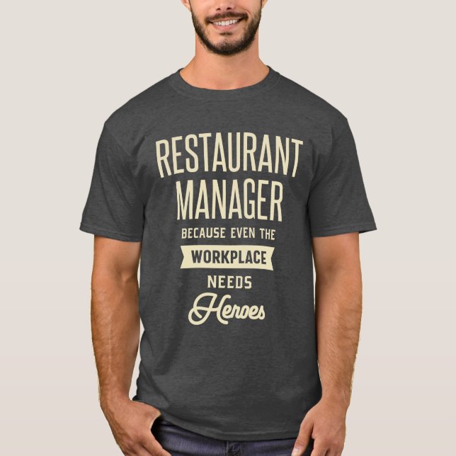 Camiseta Gerenciador de Restaurantes Oferece Profissão de C (Frente)