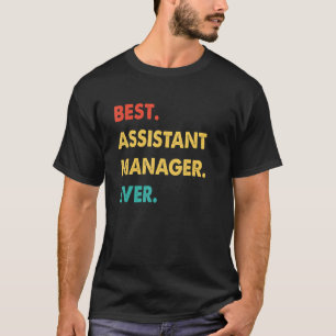 Camiseta Gerente Assistente Retro Melhor Gerente Assistente