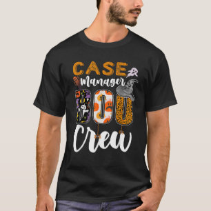 Camiseta Gerente de Caso Boo Crew Halloween Correspondência