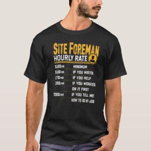 Camiseta Gerente de Foreman de Site de Taxa Horária