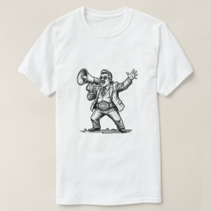 Camiseta Gerente de Luta Livre Retro Megafone Campeonato