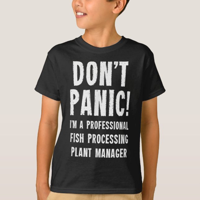Camiseta Gerente de Planta de Processamento de Peixes (Frente)