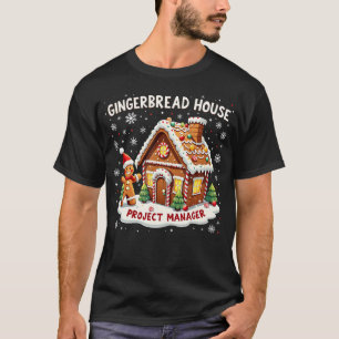 Camiseta Gerente de Projeto de Casa de Gingerbread Natal Fe