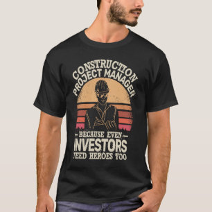 Camiseta Gerente de Projetos de Construção - Homem-Projeto