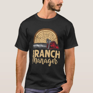 Camiseta Gerente de Ramificação Lumberjack Chainsaw Arboris