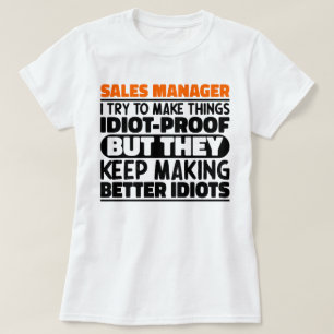 Camiseta Gerente De Vendas Tento Fazer Coisas Engraçadas