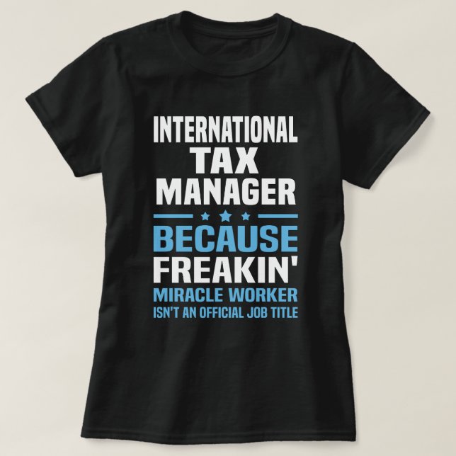 Camiseta Gerente fiscal internacional (Frente do Design)