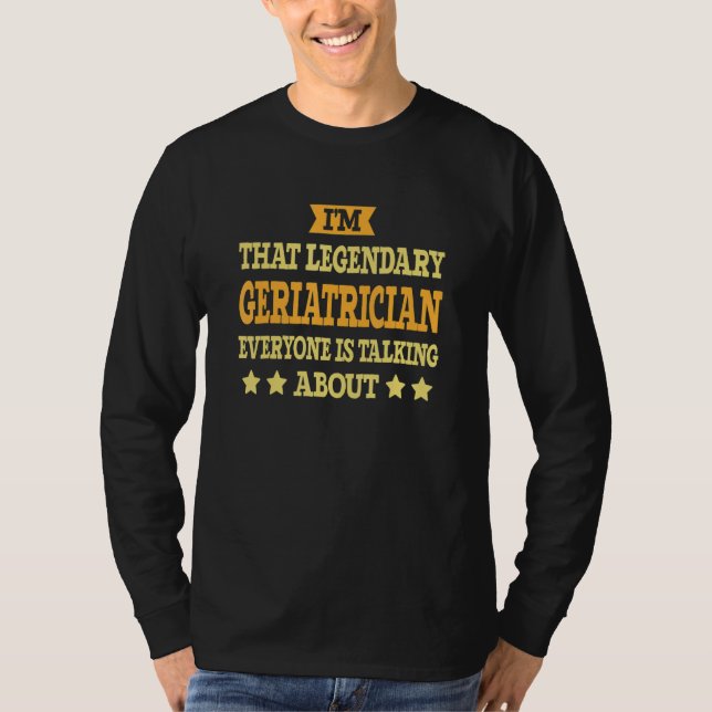 Camiseta Geriatrício Cargo Cargo Funcionário Funny Worker G (Frente)