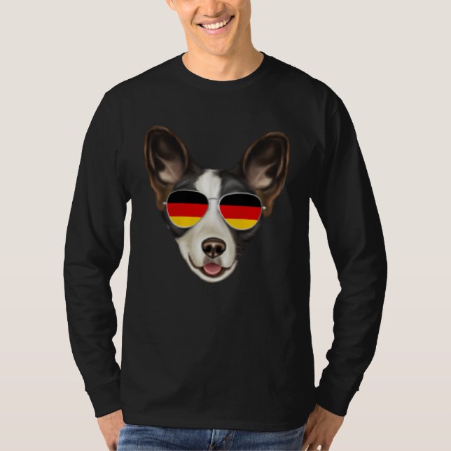 Camiseta German Flag Cardigan Welsh Corgi Dog Germany Pocke (Frente)