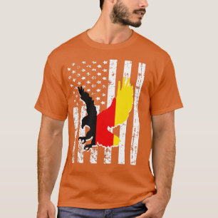 Camiseta German Flag Eagle Vintage American Flag