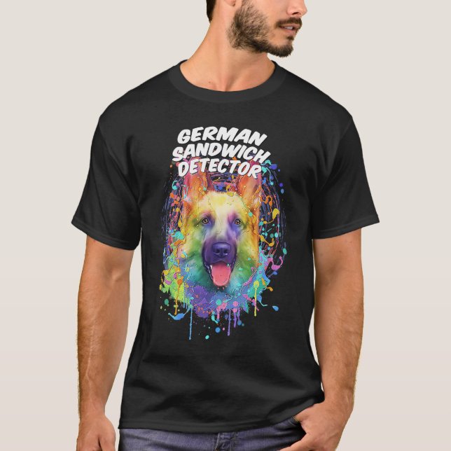 Camiseta German Sandwich Detector  German Shepherd Humor Sh (Frente)