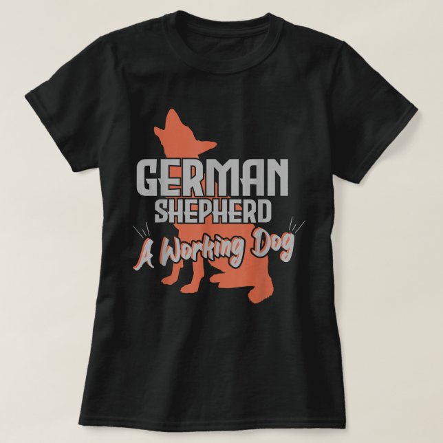 Camiseta German shepherd A Cachorros de Trabalho (Frente do Design)